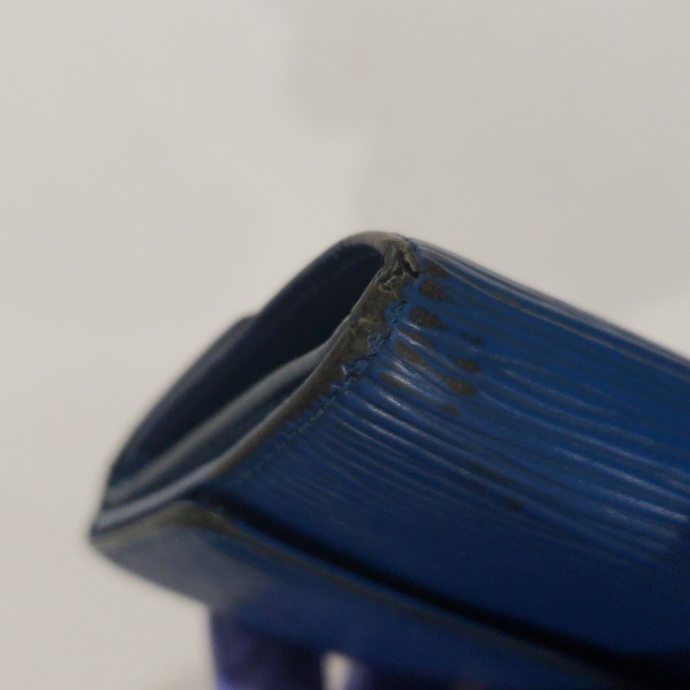 Vintage Louis Vuitton LV Trifold Luxury Wallet โ Royal Blue Epi Leather 4.25x4" - Picture 8 of 17
